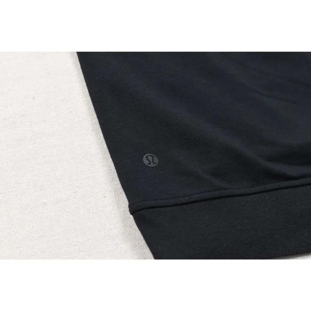 Lululemon City Sweat Pullover Hoodie Black Men's Size S Small Athletic Raglan Sl